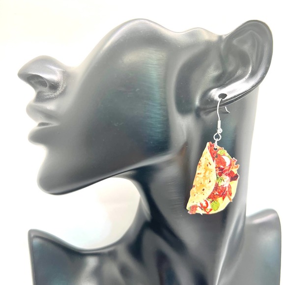 Street Tacos Earrings - Mexican Earrings - Party Earrings - Food Earrings - Picture 7 of 8
